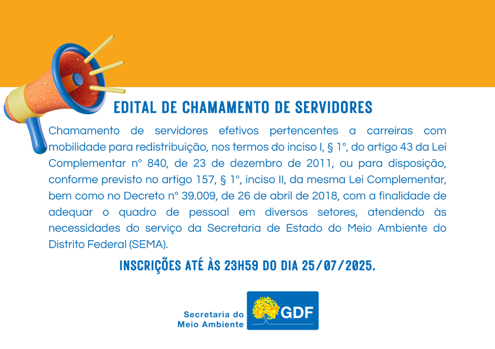 Capa da notícia: EDITAL DE CHAMAMENTO